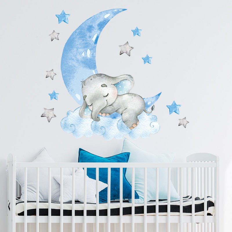 BabyElephant™- Autocollants muraux pour chambre de bébé | bébé - Le nuage de shama